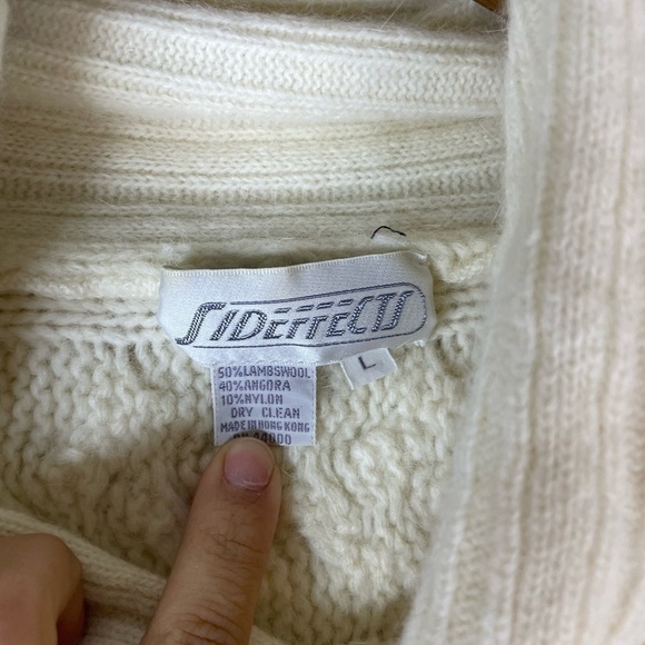 Vintage Lambswool Angora Ivory Knit Sweater - Picture 4 of 4